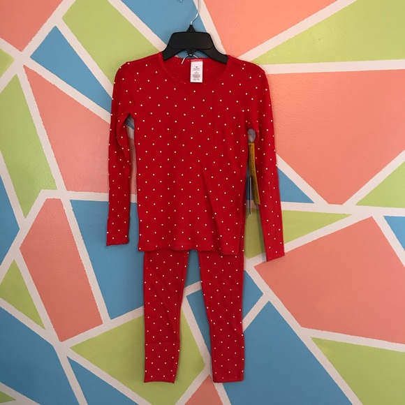 Rachel Parcell Red Dot Thermal Two-Piece Pajamas - Picture 2 of 5